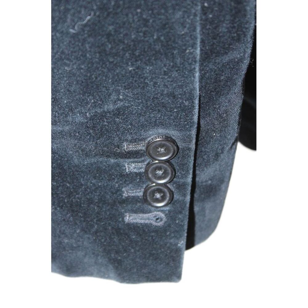 Juicy Couture Mens Black Cotton Blazer Button Long Sleeve Size 44 - Picture 5 of 8